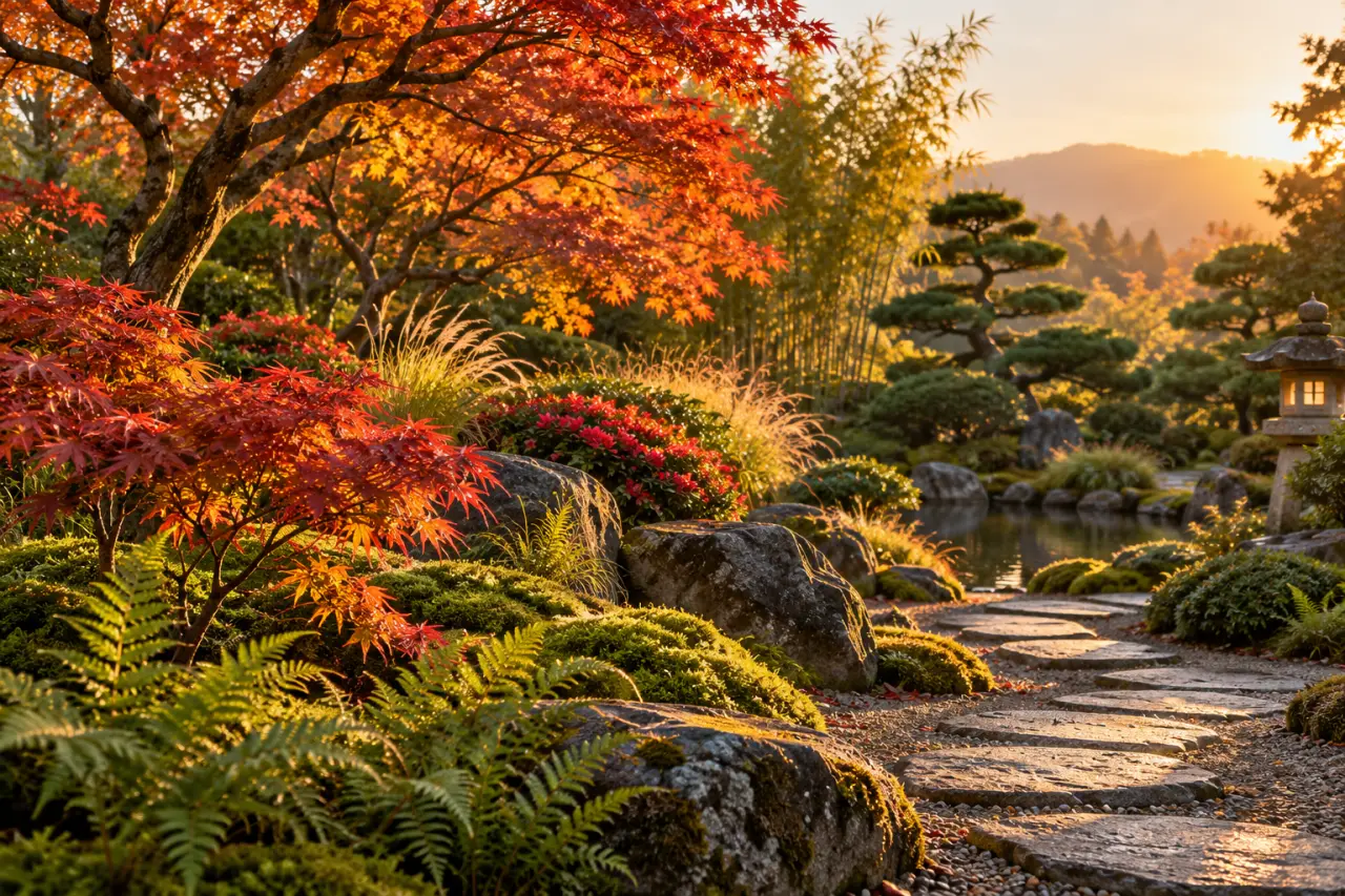Plante japonaise d’extérieur : des feuillages étagés plutôt qu’un jardin surchargé