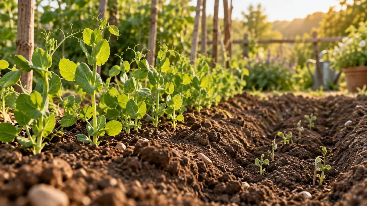 Petits pois au jardin : le semis trop profond retarde la récolte