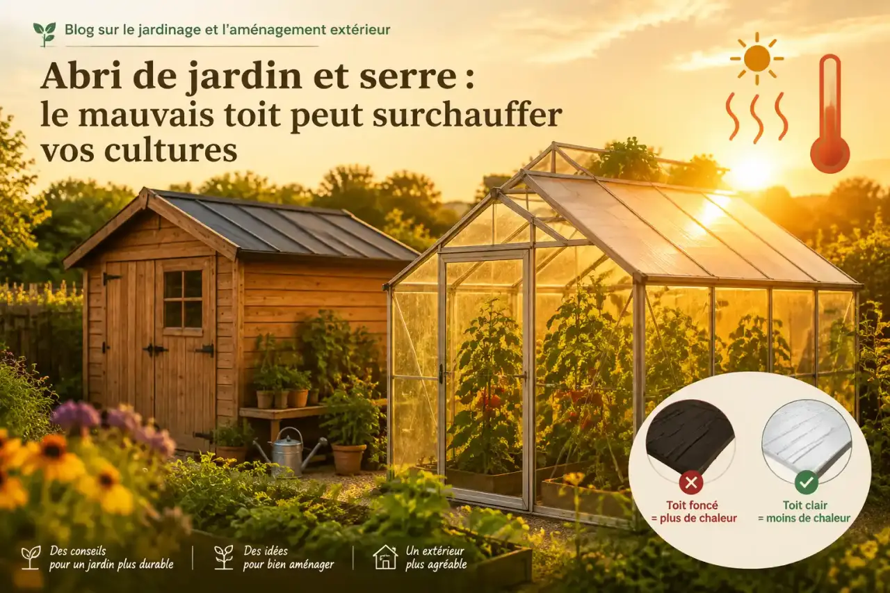Abri de jardin et serre : le mauvais toit peut surchauffer vos cultures