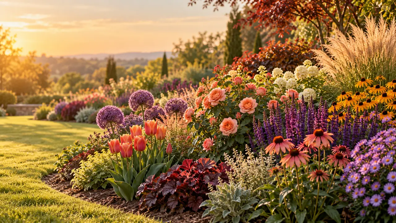 Massif à fleurs : des floraisons du printemps à l’automne sans planter trop serré