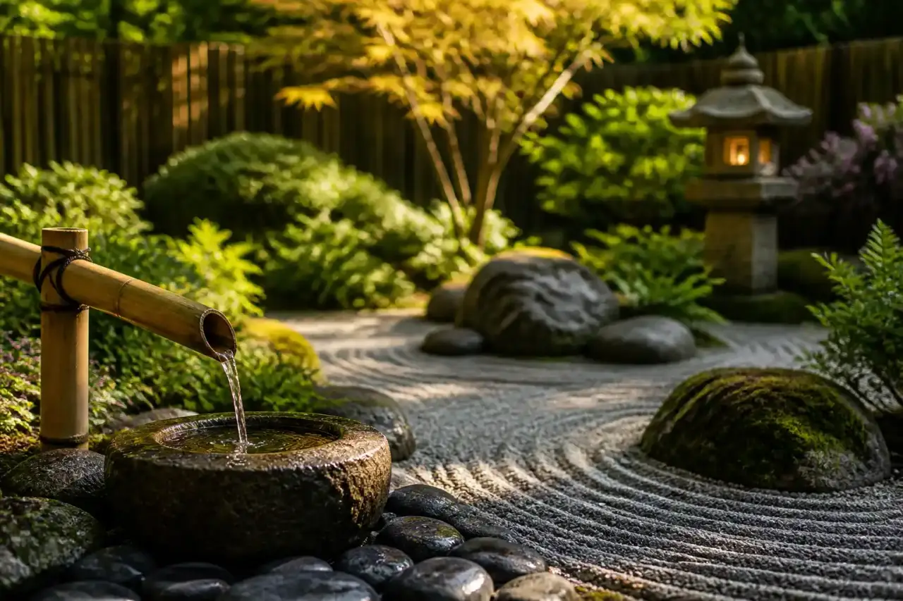 Comparatif visuel entre une pelouse verdoyante naturelle et un aménagement de jardin soigné