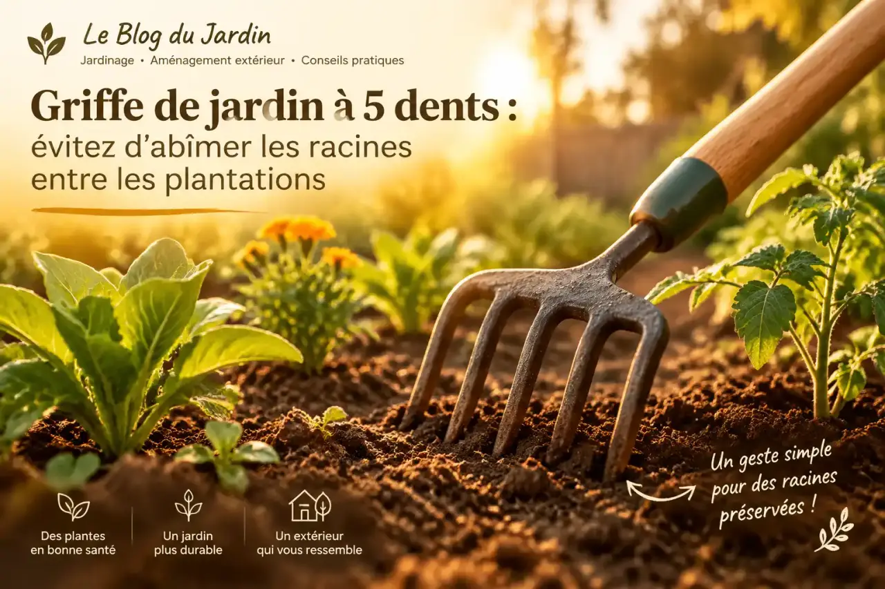 Griffe de jardin à 5 dents : évitez d’abîmer les racines entre les plantations